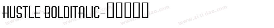 Hustle BoldItalic字体转换